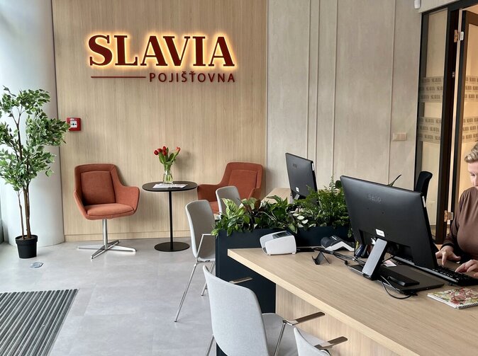 Slavia pojišťovna má centrálu v moderním centru byznysu