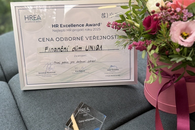 UNIQA získala Cenu odborné veřejnosti za podporu duševního zdraví zaměstnanců 2