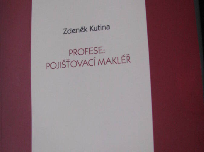 RECENZE KNÍŽKY Z. Kutiny PROFESE: POJIŠŤOVACÍ MAKLÉŘ