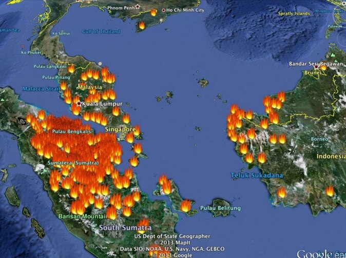 Škody způsobené obřím požárem v Indonésii dosáhly 16 miliard dolarů