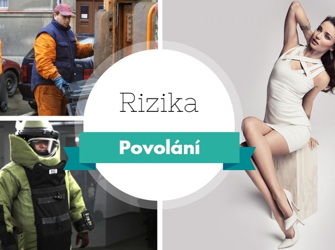 Infografika nebezpečnosti zaměstnání a jejich vliv na životní pojištění