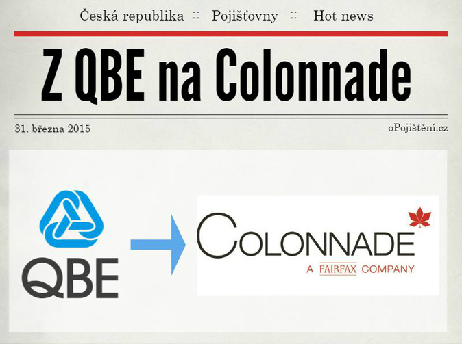 QBE se mění na Colonnade Insurance