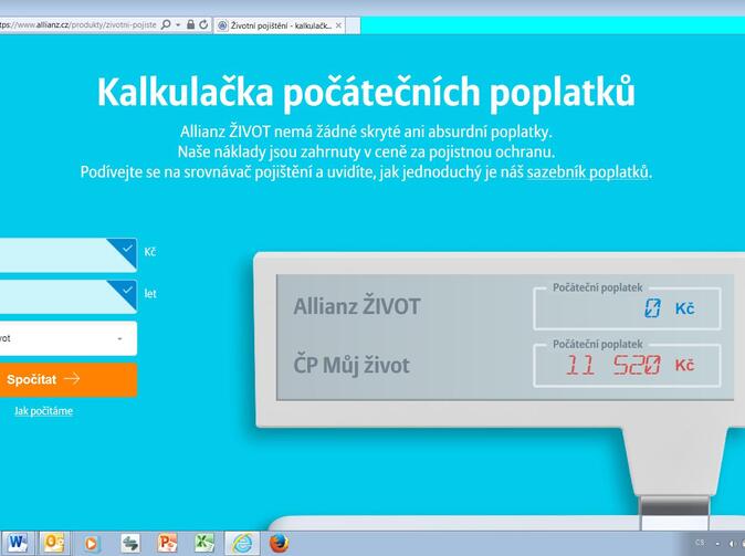 Allianz jako první nabízí srovnání nákladovosti životního pojištění s konkurencí