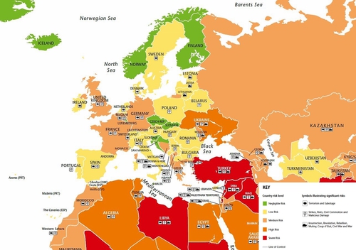 Mapa, terorizmus