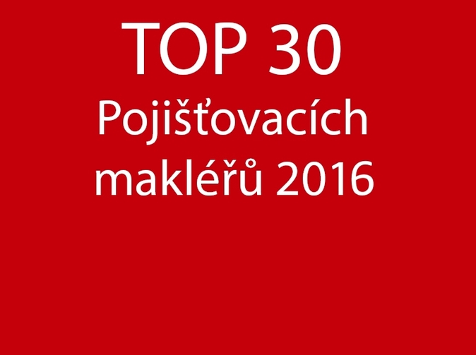 TOP 30 pojišťovacích makléřů za rok 2016 v Česku dle oPojištění.cz