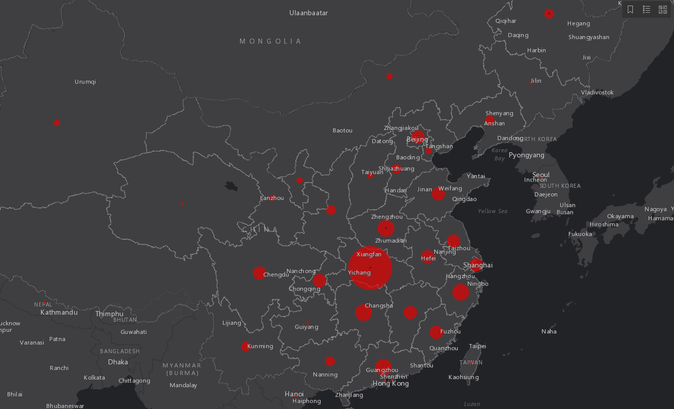 Koronavirus mapa