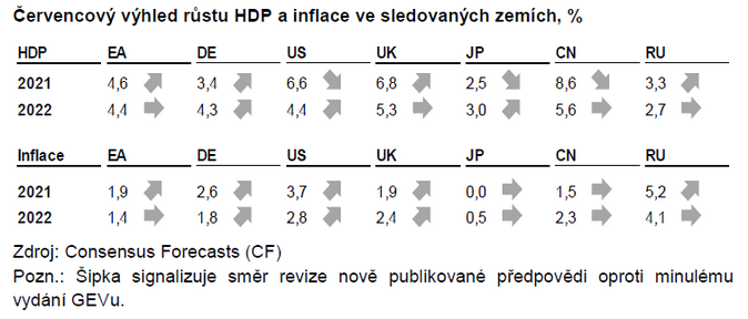 Globální ekonomický výhled Delta mutace hrozí 1