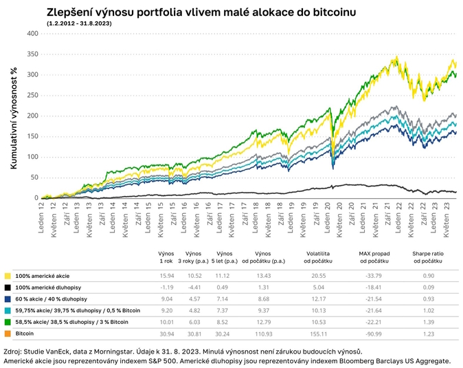 Role bitcoinu v tradičním investičním portfoliu 1