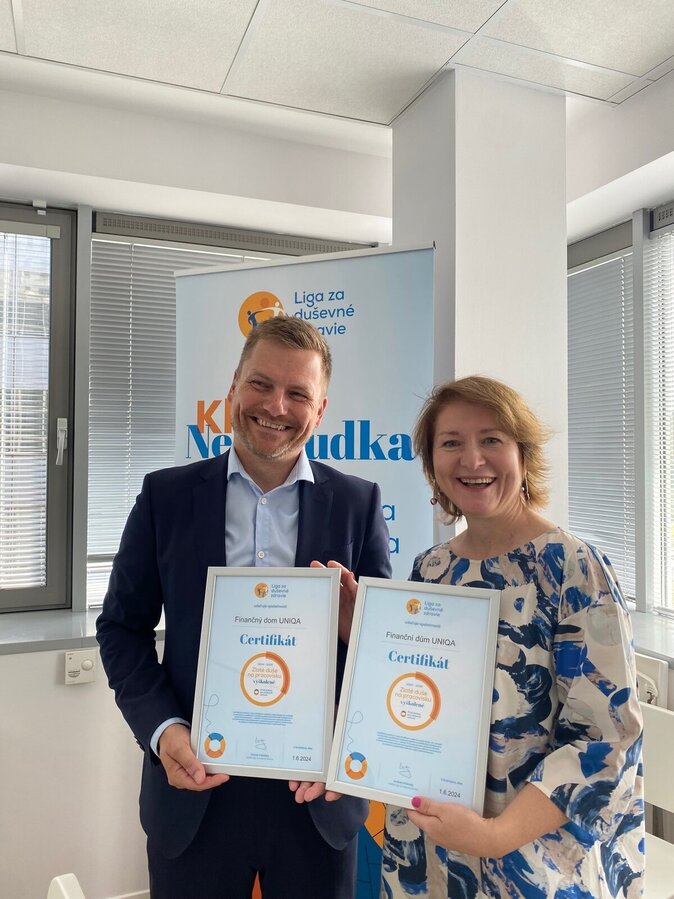 Certifikát UNIQA_První pomoc pro duševní zdraví