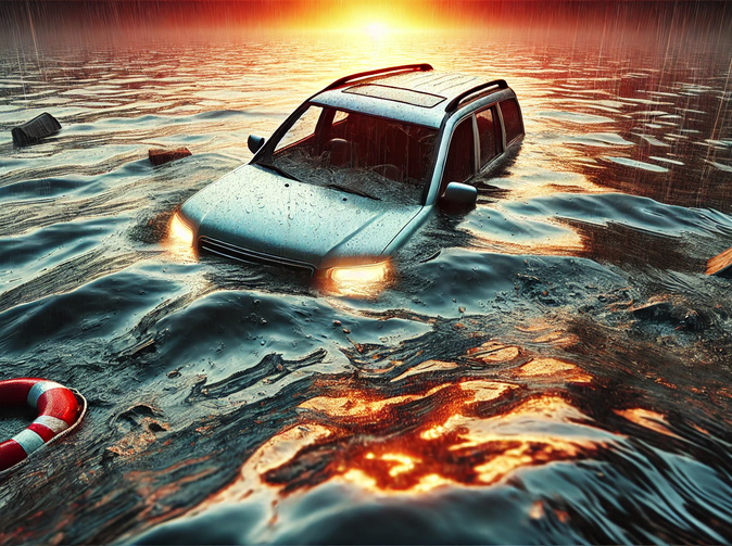 Extrémně silný déšť vyžaduje stejně extrémní pozornost řidičů