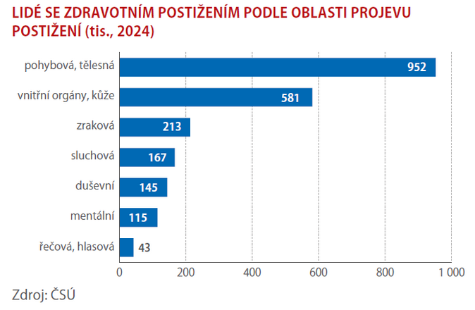 V Česku žije 1,3 milionu lidí s postižením 1
